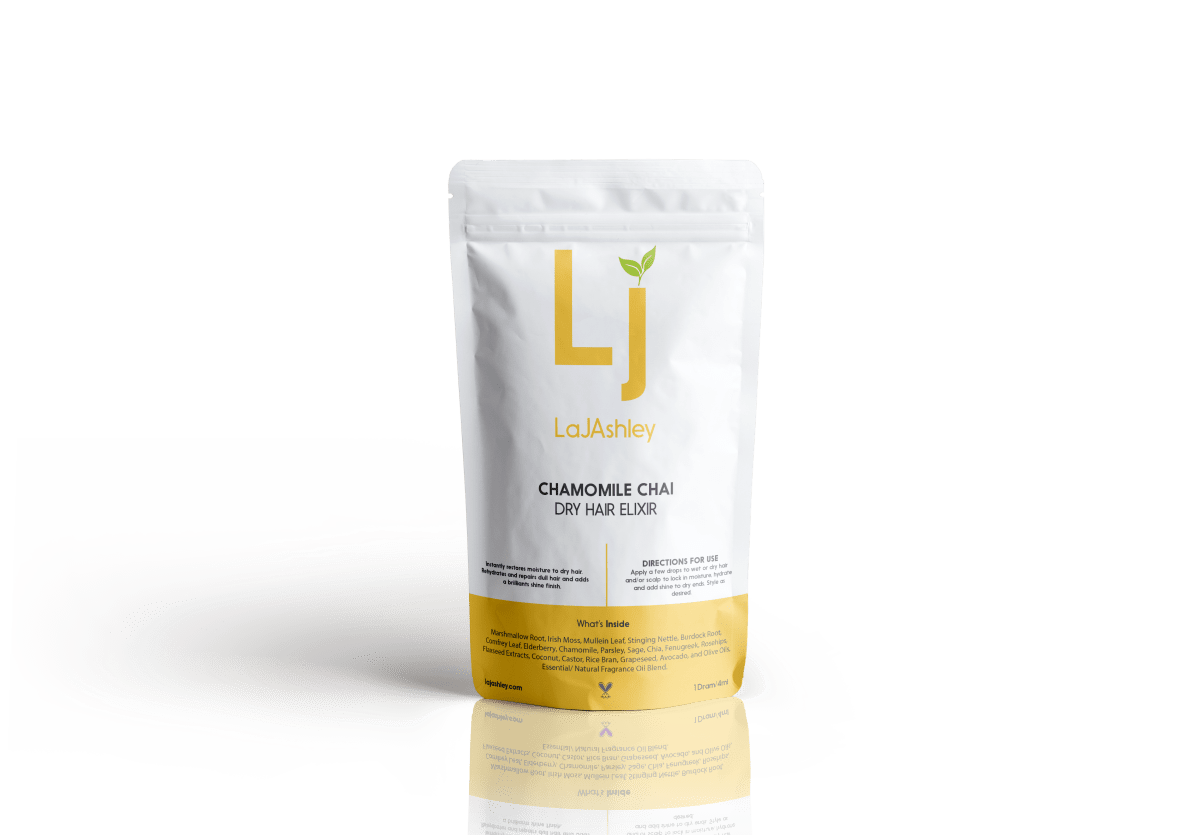 Chamomile Chai Dry Hair Elixir - LaJAshley Natural Vegan Oil for All Hair & Skin Types