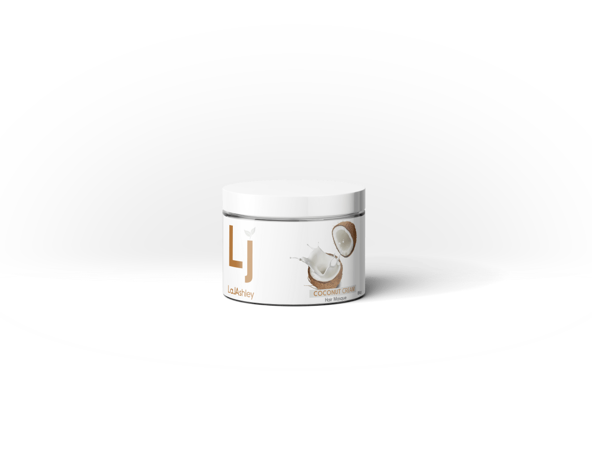 Intensely Hydrating Coconut Cream Hair Masque - LaJAshley Natural Vegan Conditioner for All Hair & Skin Types