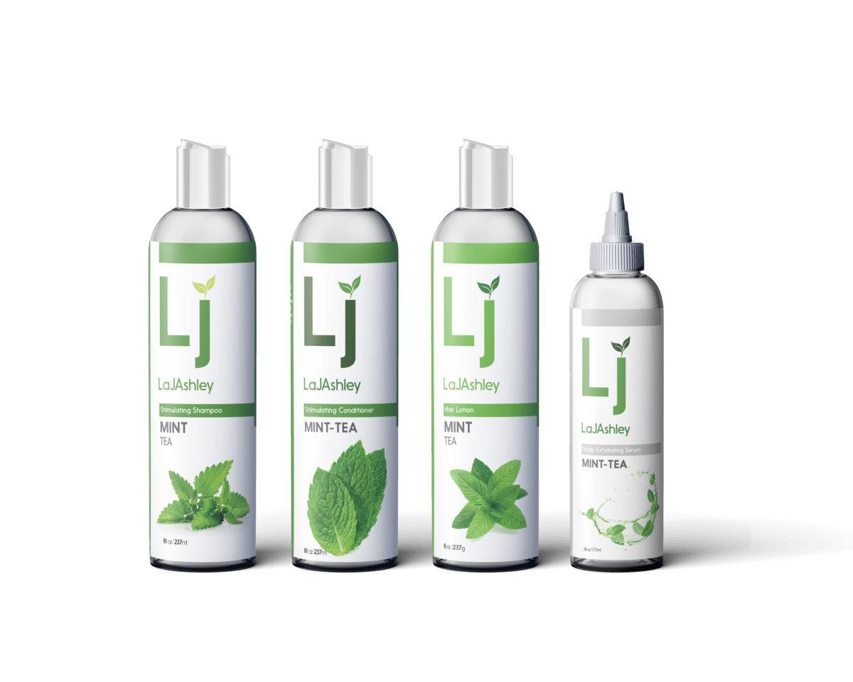 Mint Tea Collection + Exfoliator - LaJAshley Natural Vegan Collection for All Hair & Skin Types