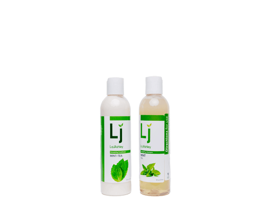 Mint - Tea Stimulating Duo (Shampoo & Conditioner) - LaJAshley Natural Vegan Collection for All Hair & Skin Types