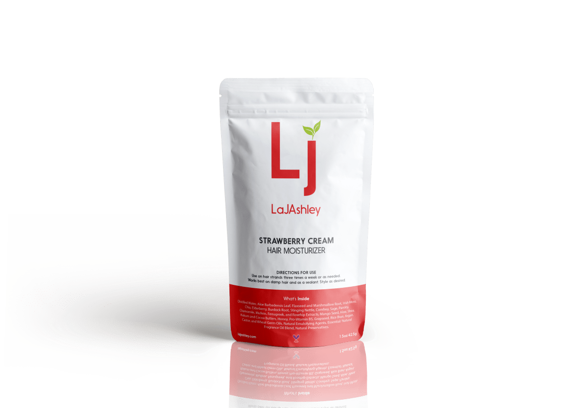 Strawberry Cream Hair Moisturizer - LaJAshley Natural Vegan Moisturizer for All Hair & Skin Types