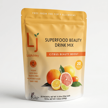 Citrus Beauty Boost 🍊 Superfood Beauty Drink Mix - LaJAshley Natural Vegan for All Hair & Skin Types