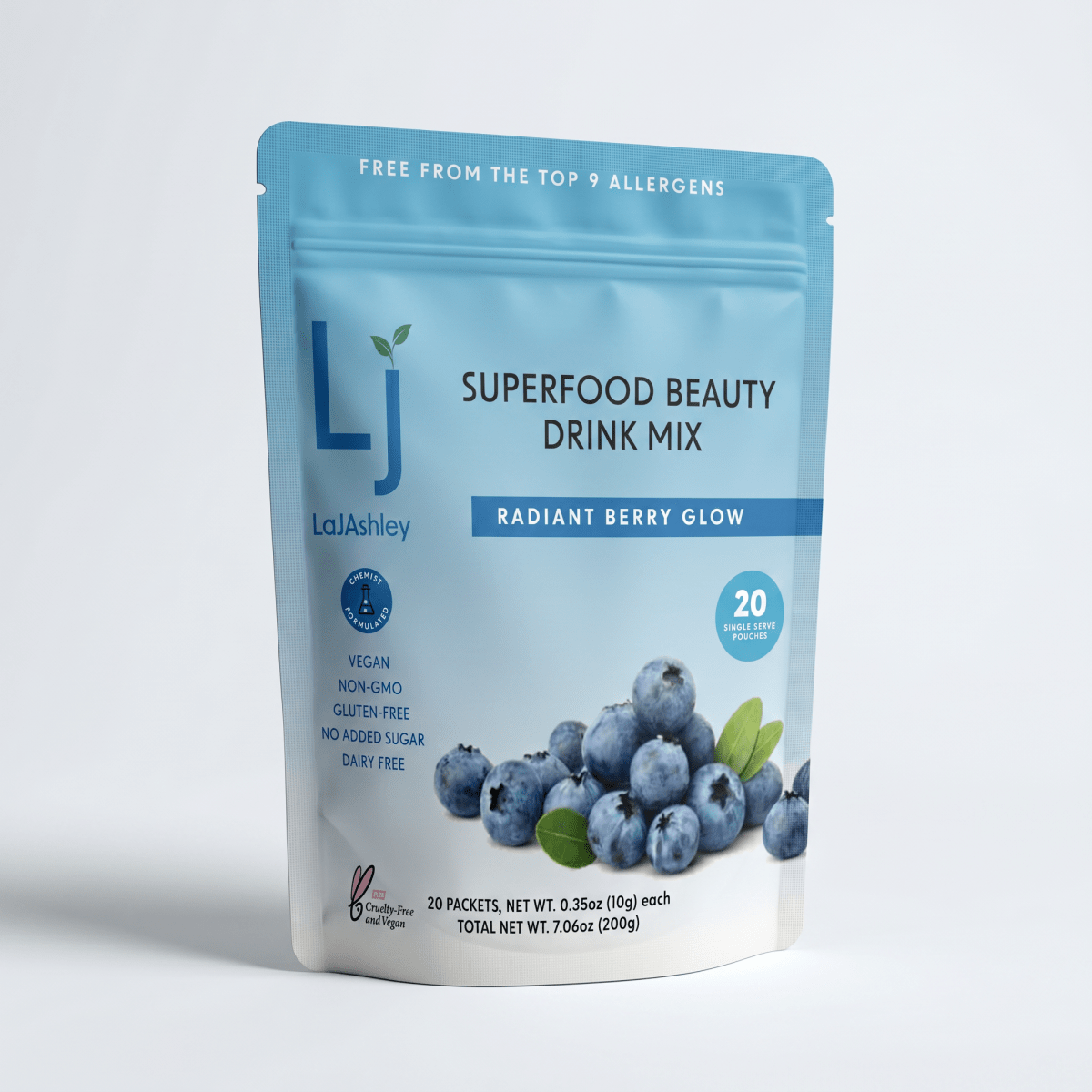Radiant Berry Glow🫐 Superfood Beauty Drink Mix - LaJAshley Natural Vegan for All Hair & Skin Types