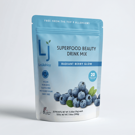 Radiant Berry Glow🫐 Superfood Beauty Drink Mix - LaJAshley Natural Vegan for All Hair & Skin Types